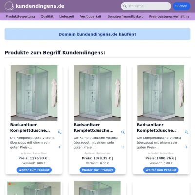 Screenshot kundendingens.de