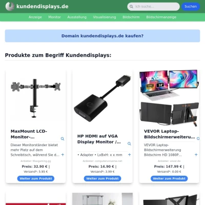 Screenshot kundendisplays.de