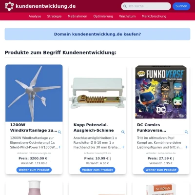 Screenshot kundenentwicklung.de