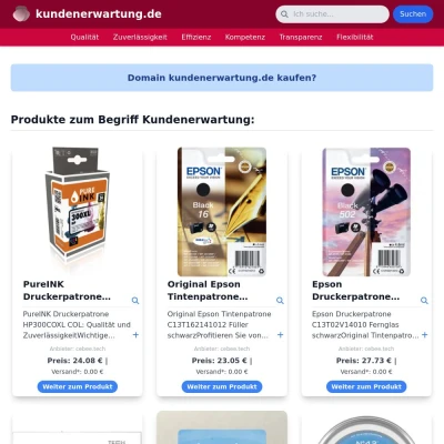 Screenshot kundenerwartung.de