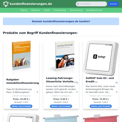 Screenshot kundenfinanzierungen.de