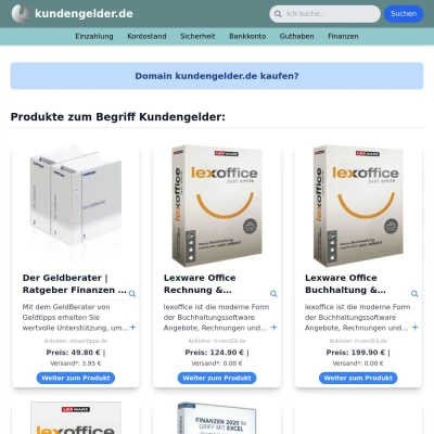 Screenshot kundengelder.de