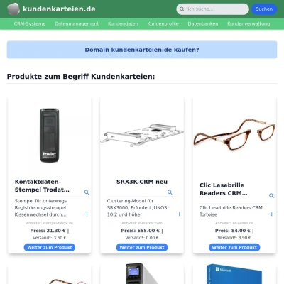 Screenshot kundenkarteien.de