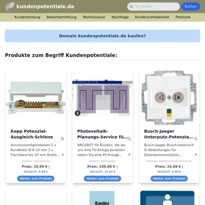 Screenshot kundenpotentiale.de