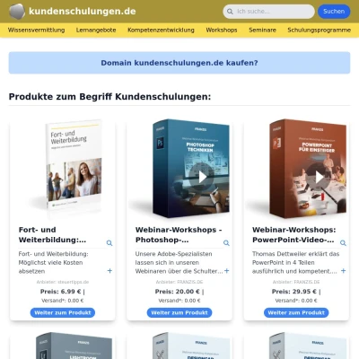 Screenshot kundenschulungen.de