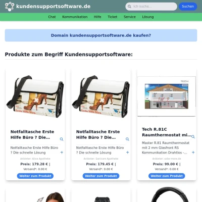 Screenshot kundensupportsoftware.de