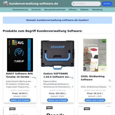 Screenshot kundenverwaltung-software.de