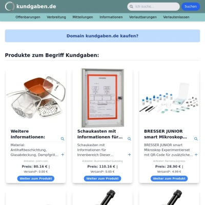 Screenshot kundgaben.de