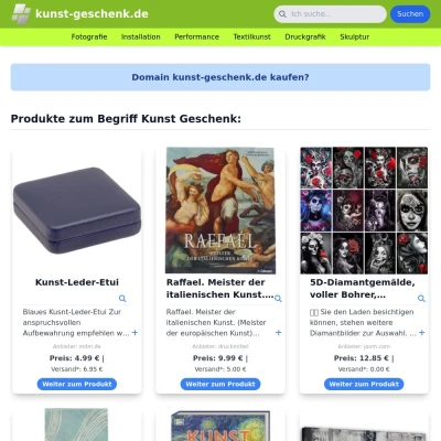 Screenshot kunst-geschenk.de