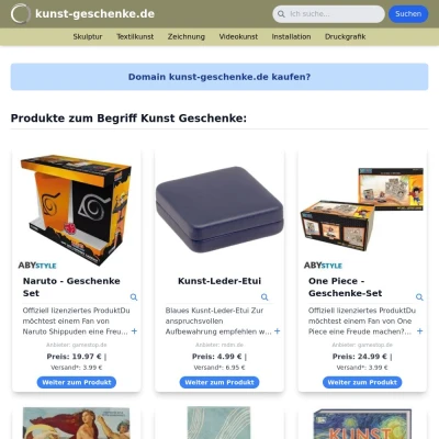 Screenshot kunst-geschenke.de