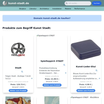 Screenshot kunst-stadt.de