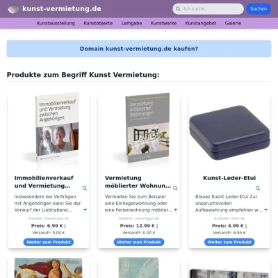 Screenshot kunst-vermietung.de