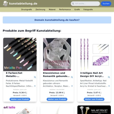 Screenshot kunstabteilung.de