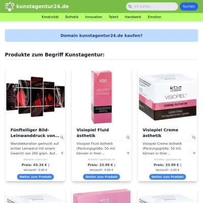 Screenshot kunstagentur24.de