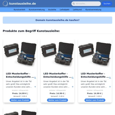 Screenshot kunstausleihe.de