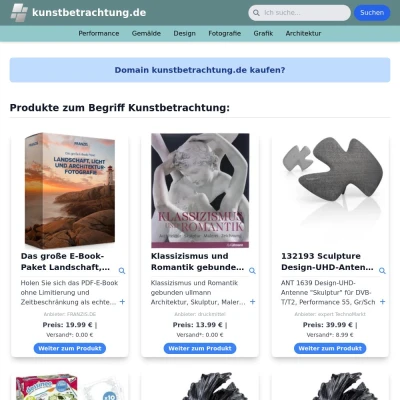 Screenshot kunstbetrachtung.de