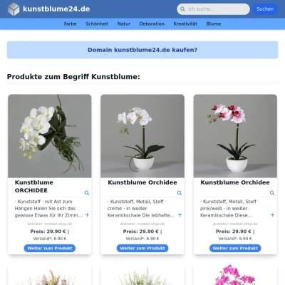 Screenshot kunstblume24.de