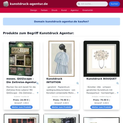 Screenshot kunstdruck-agentur.de