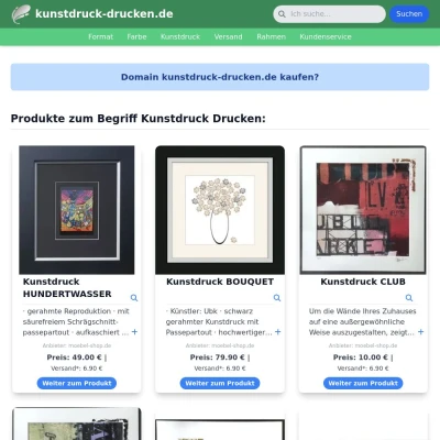 Screenshot kunstdruck-drucken.de