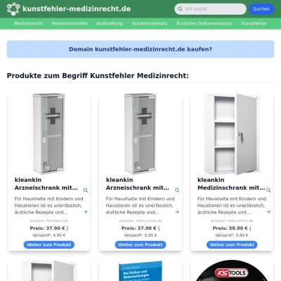 Screenshot kunstfehler-medizinrecht.de