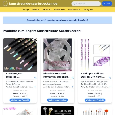 Screenshot kunstfreunde-saarbruecken.de