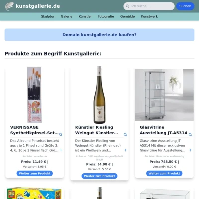 Screenshot kunstgallerie.de