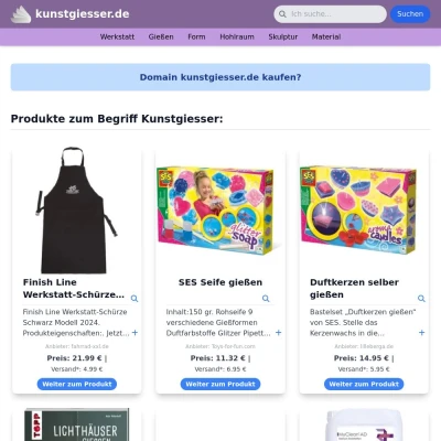 Screenshot kunstgiesser.de