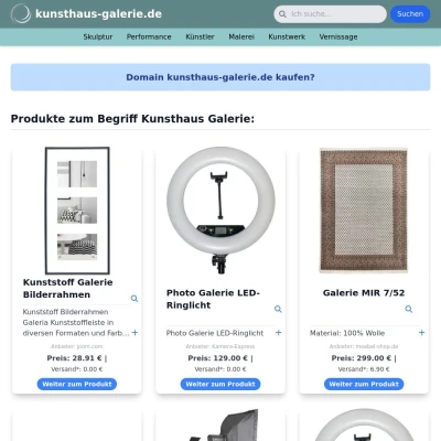 Screenshot kunsthaus-galerie.de