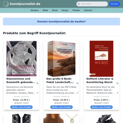 Screenshot kunstjournalist.de