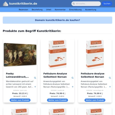 Screenshot kunstkritikerin.de