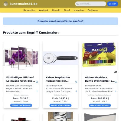 Screenshot kunstmaler24.de