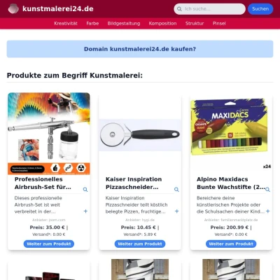 Screenshot kunstmalerei24.de