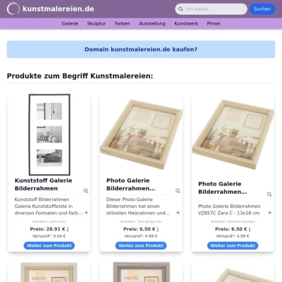 Screenshot kunstmalereien.de