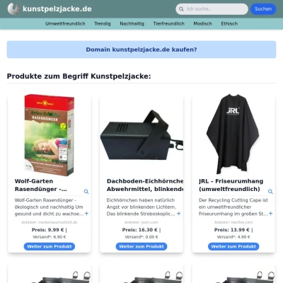 Screenshot kunstpelzjacke.de