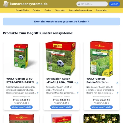 Screenshot kunstrasensysteme.de