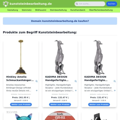 Screenshot kunststeinbearbeitung.de