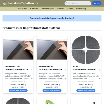 Screenshot kunststoff-platten.de