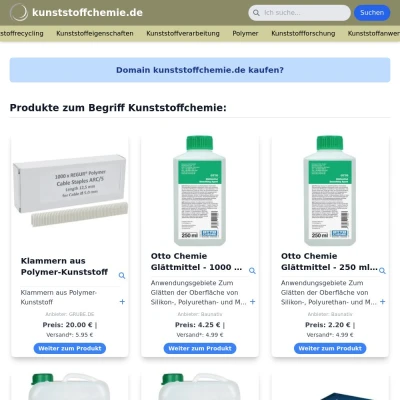 Screenshot kunststoffchemie.de