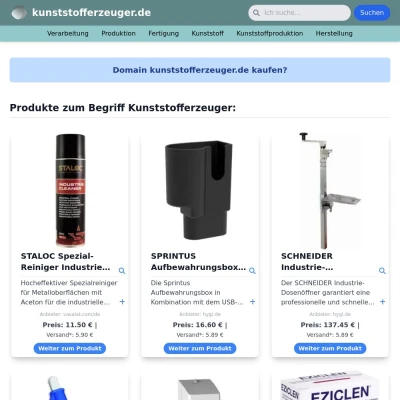 Screenshot kunststofferzeuger.de