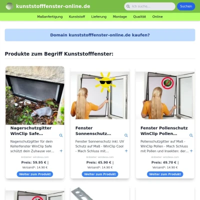 Screenshot kunststofffenster-online.de