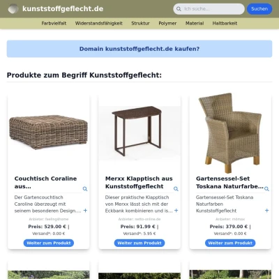 Screenshot kunststoffgeflecht.de