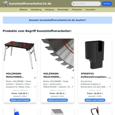 Screenshot kunststoffverarbeiter24.de