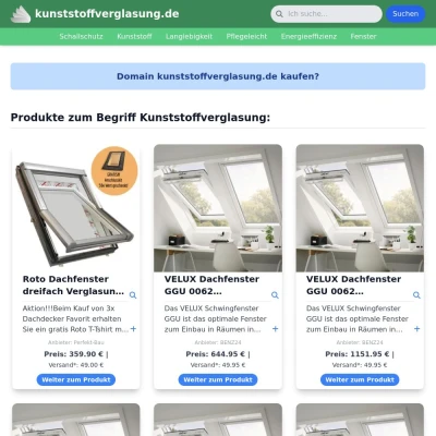 Screenshot kunststoffverglasung.de