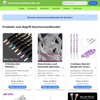 Screenshot kunstversandhandel.de