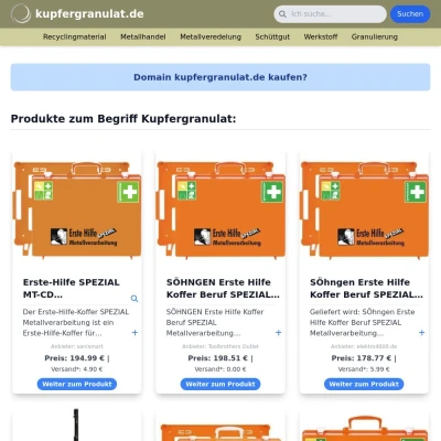 Screenshot kupfergranulat.de