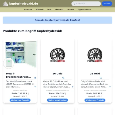 Screenshot kupferhydroxid.de