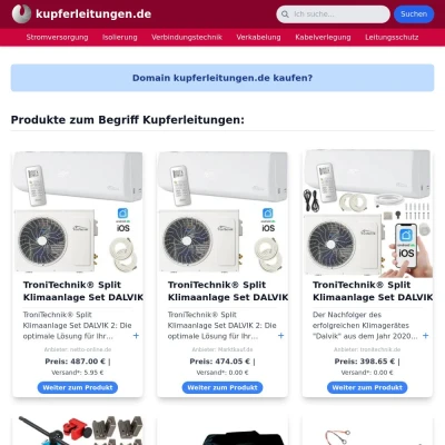 Screenshot kupferleitungen.de