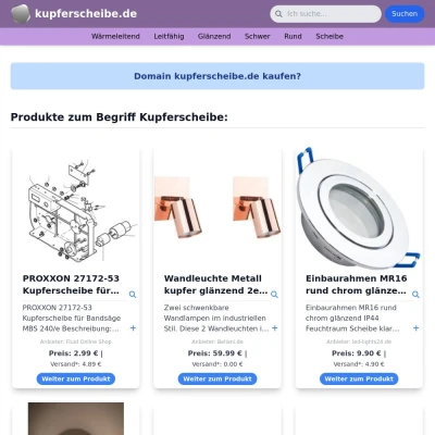 Screenshot kupferscheibe.de