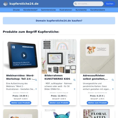 Screenshot kupferstiche24.de