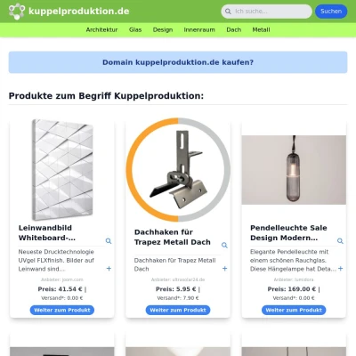 Screenshot kuppelproduktion.de